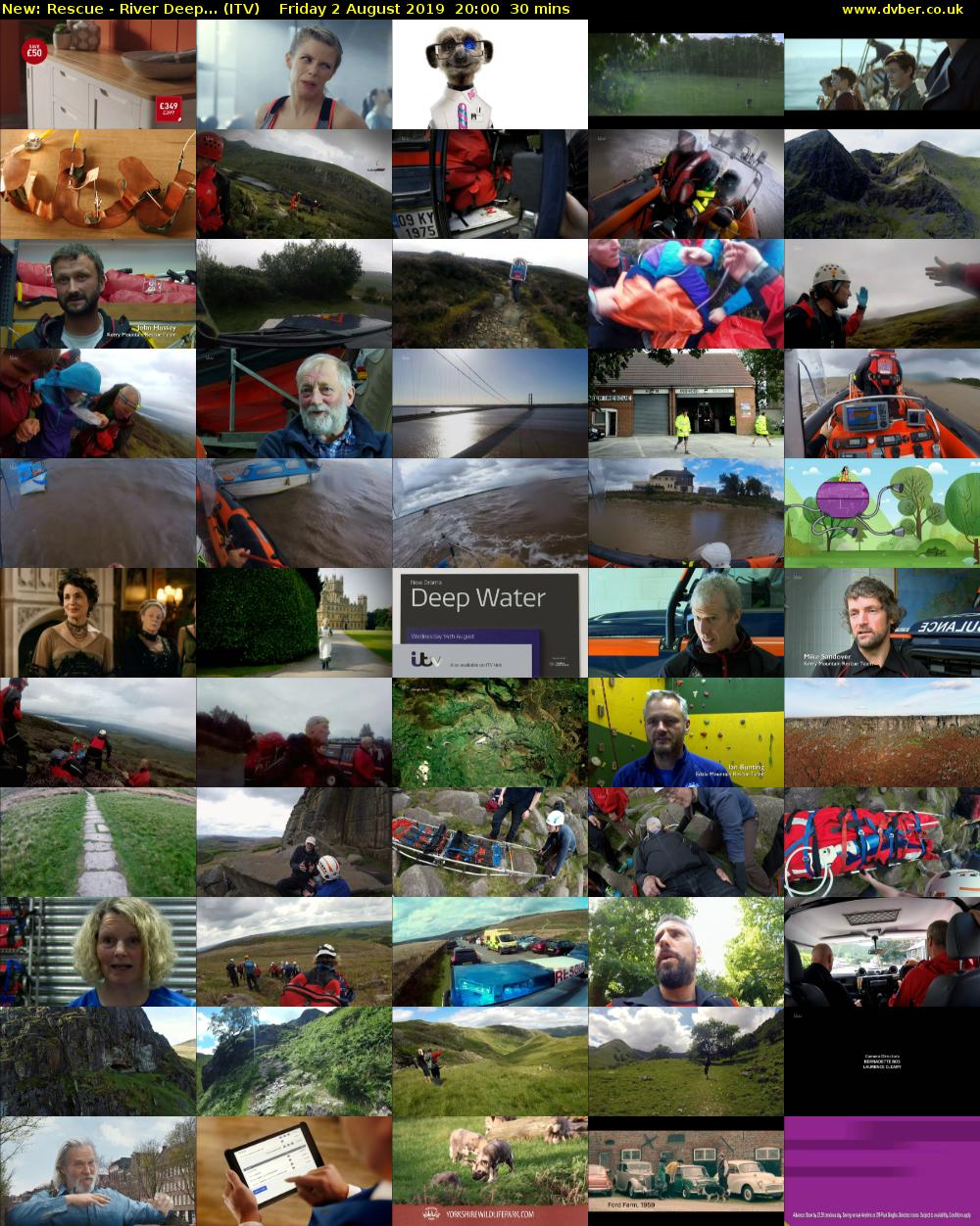 Rescue - River Deep... (ITV) Friday 2 August 2019 20:00 - 20:30