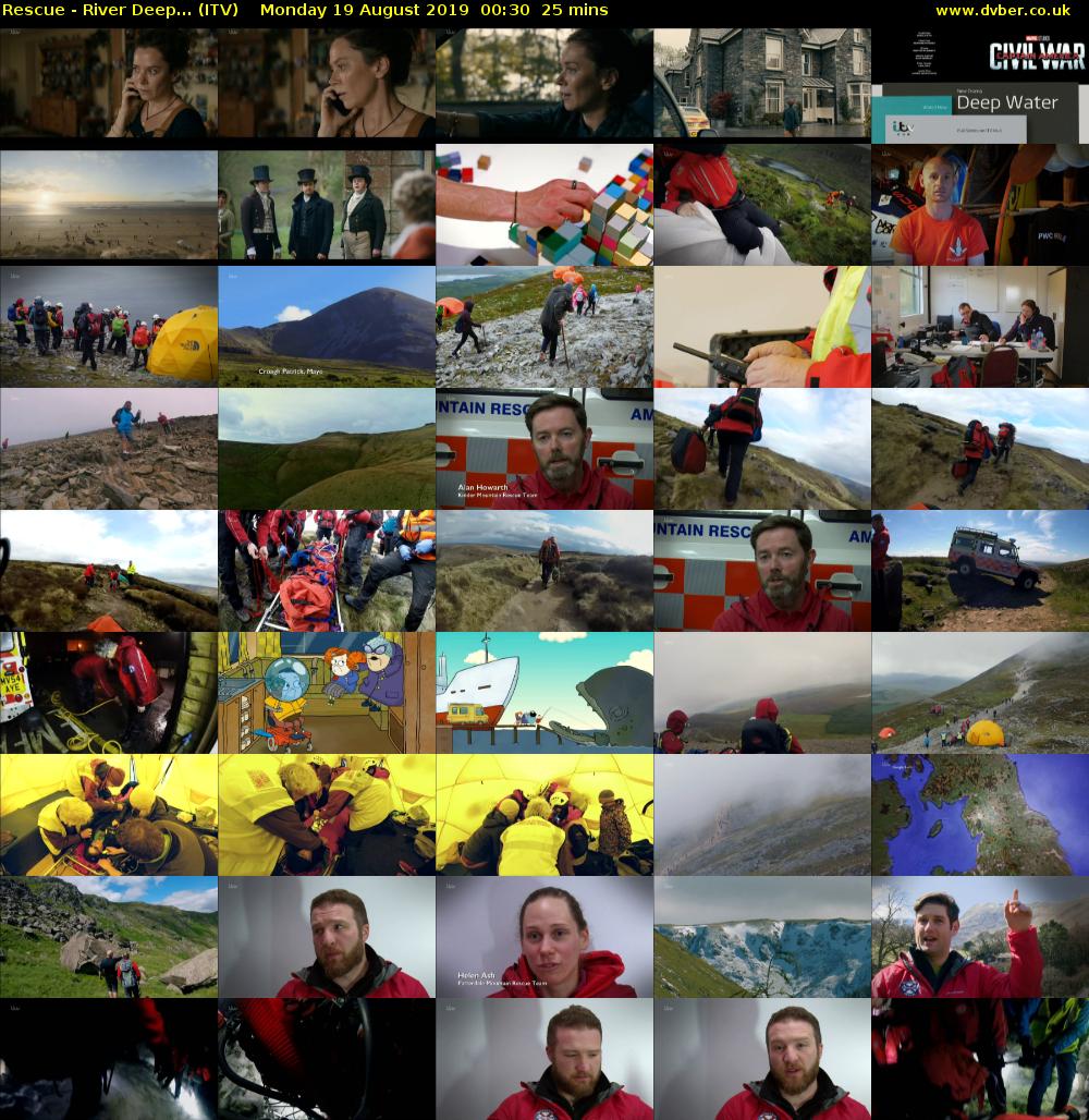 Rescue - River Deep... (ITV) Monday 19 August 2019 00:30 - 00:55