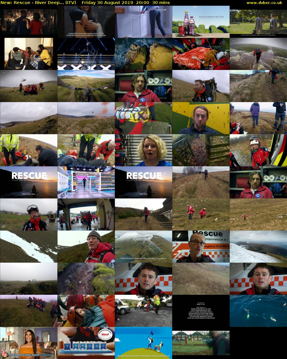 Rescue - River Deep... (ITV) Friday 30 August 2019 20:00 - 20:30
