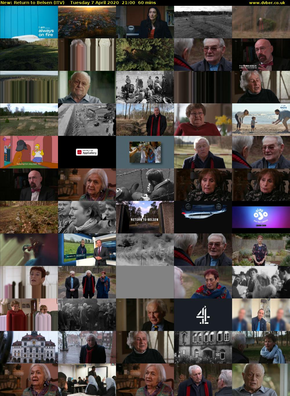 Return to Belsen (ITV) Tuesday 7 April 2020 21:00 - 22:00