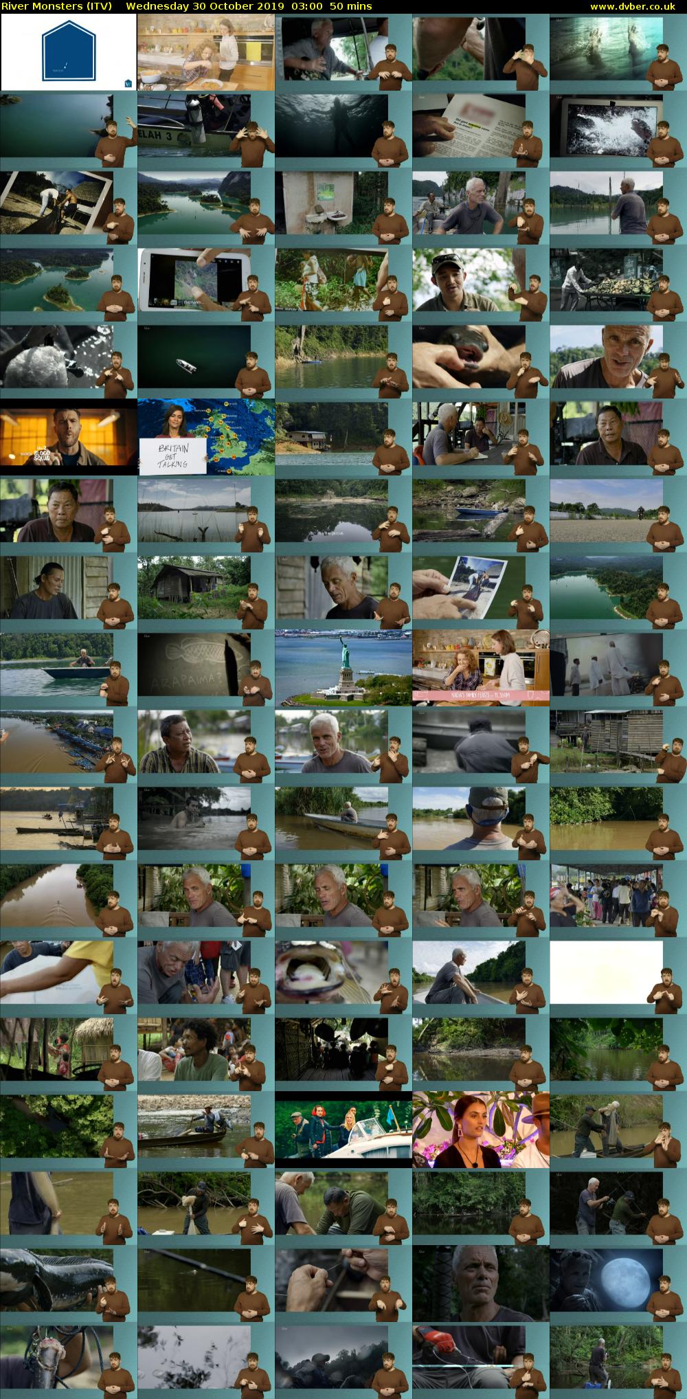 River Monsters (ITV) Wednesday 30 October 2019 03:00 - 03:50