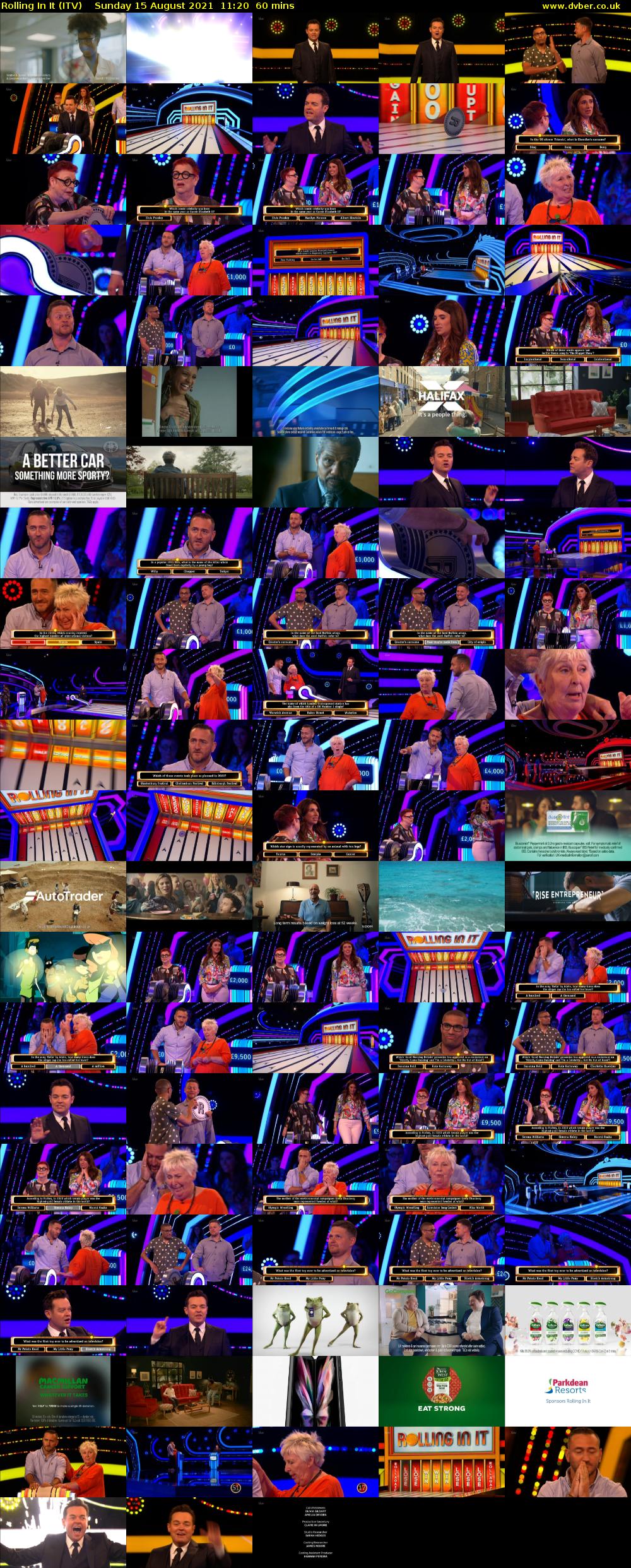 Rolling In It (ITV) Sunday 15 August 2021 11:20 - 12:20
