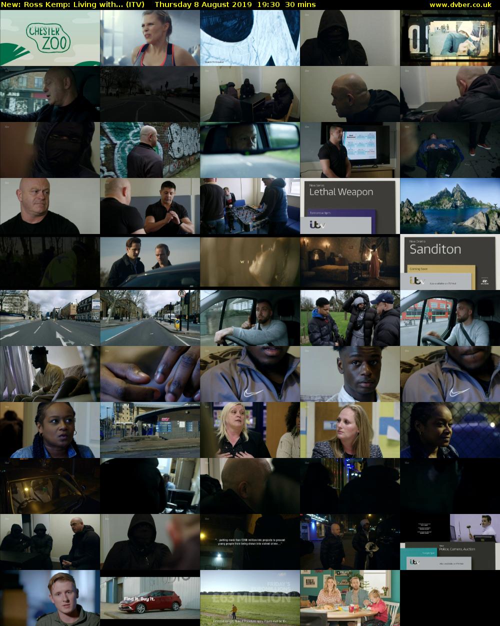 Ross Kemp: Living with... (ITV) Thursday 8 August 2019 19:30 - 20:00