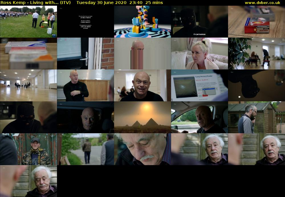 Ross Kemp - Living with... (ITV) Tuesday 30 June 2020 23:40 - 00:05