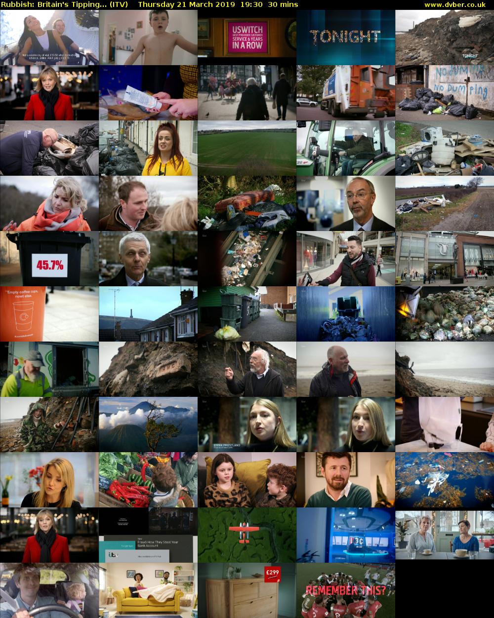 Rubbish: Britain's Tipping... (ITV) Thursday 21 March 2019 19:30 - 20:00