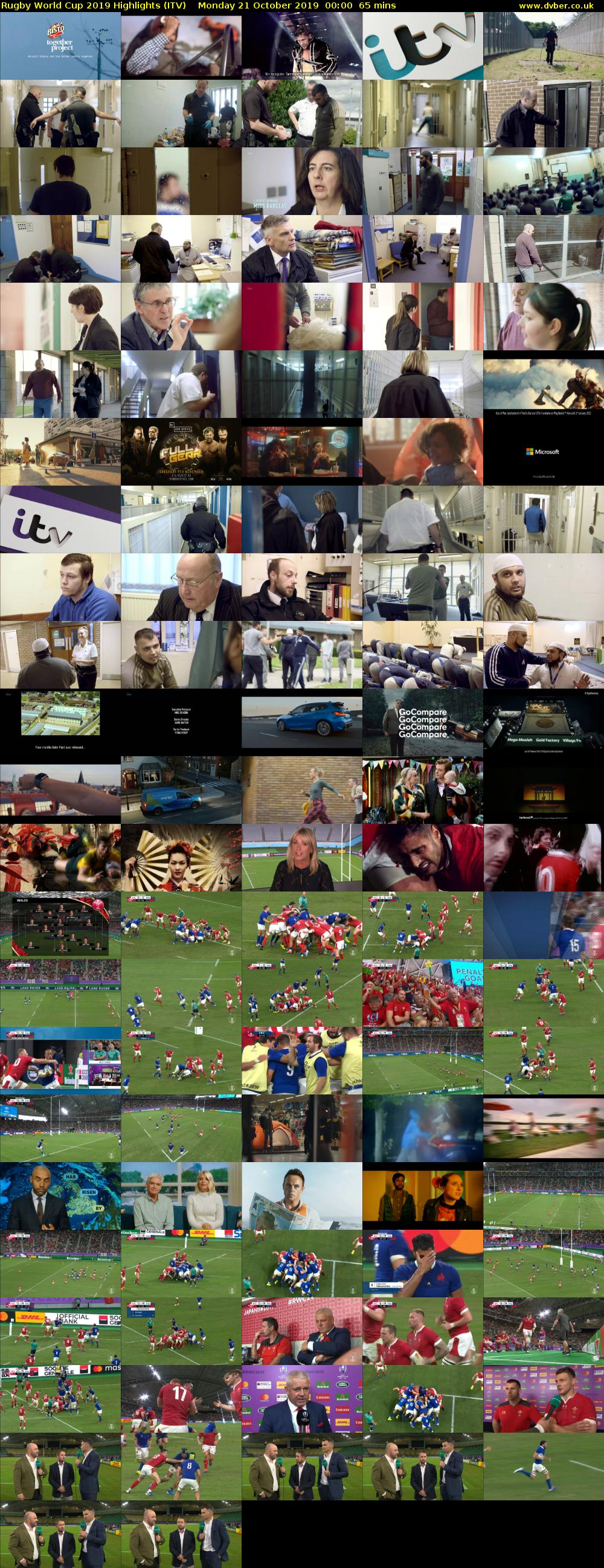Rugby World Cup 2019 Highlights (ITV) Monday 21 October 2019 00:00 - 01:05