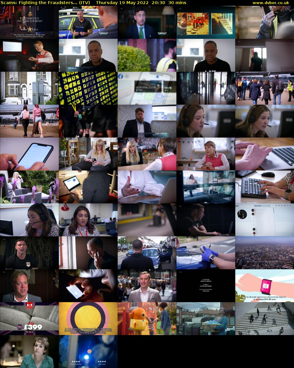 Scams: Fighting the Fraudsters... (ITV) Thursday 19 May 2022 20:30 - 21:00