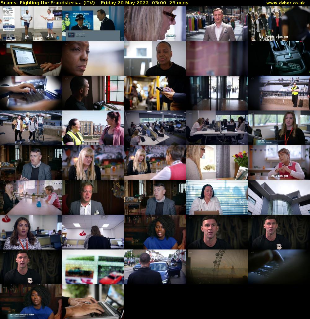 Scams: Fighting the Fraudsters... (ITV) Friday 20 May 2022 03:00 - 03:25