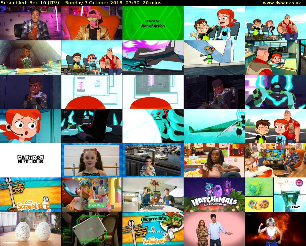 Scrambled! Ben 10 (ITV) Sunday 7 October 2018 07:50 - 08:10