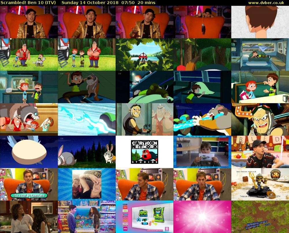 Scrambled! Ben 10 (ITV) Sunday 14 October 2018 07:50 - 08:10