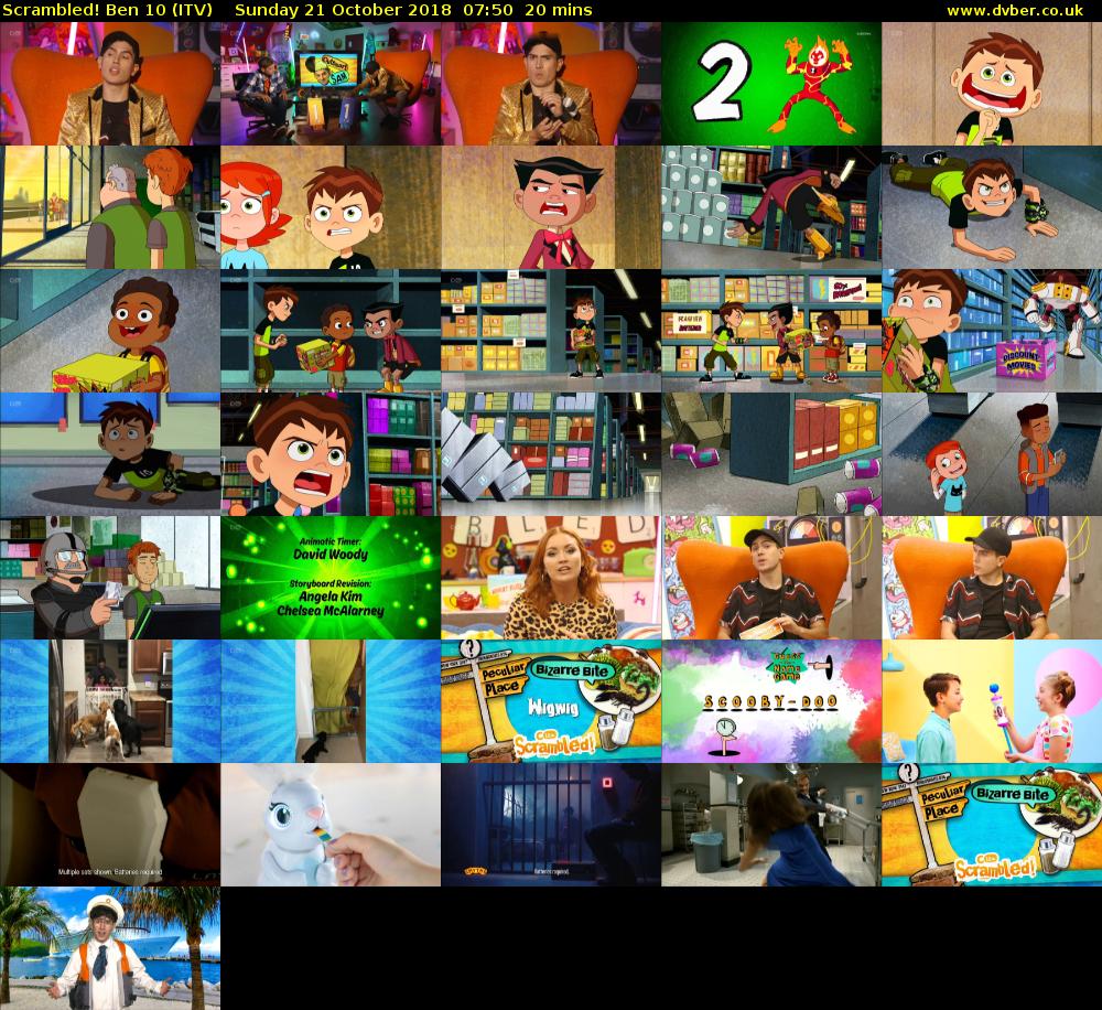 Scrambled! Ben 10 (ITV) Sunday 21 October 2018 07:50 - 08:10