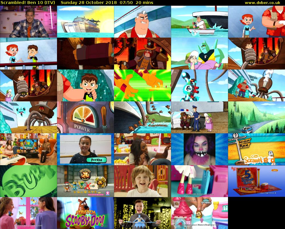 Scrambled! Ben 10 (ITV) Sunday 28 October 2018 07:50 - 08:10