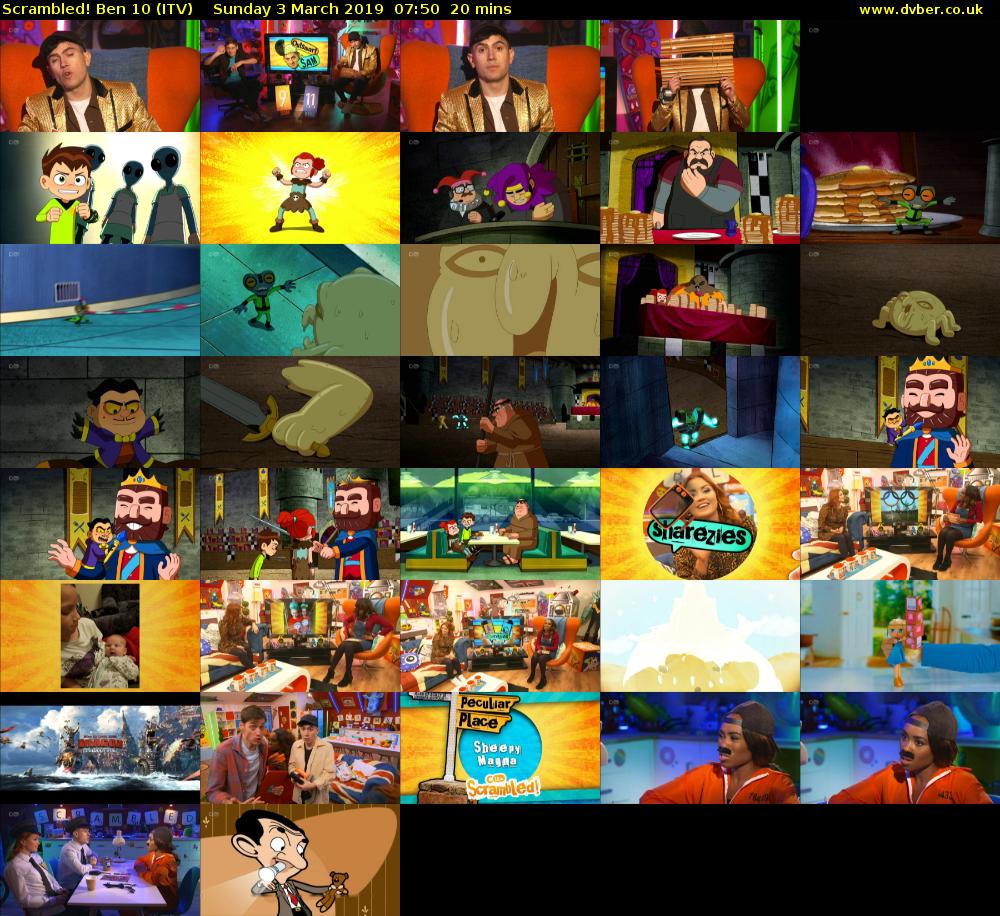 Scrambled! Ben 10 (ITV) Sunday 3 March 2019 07:50 - 08:10