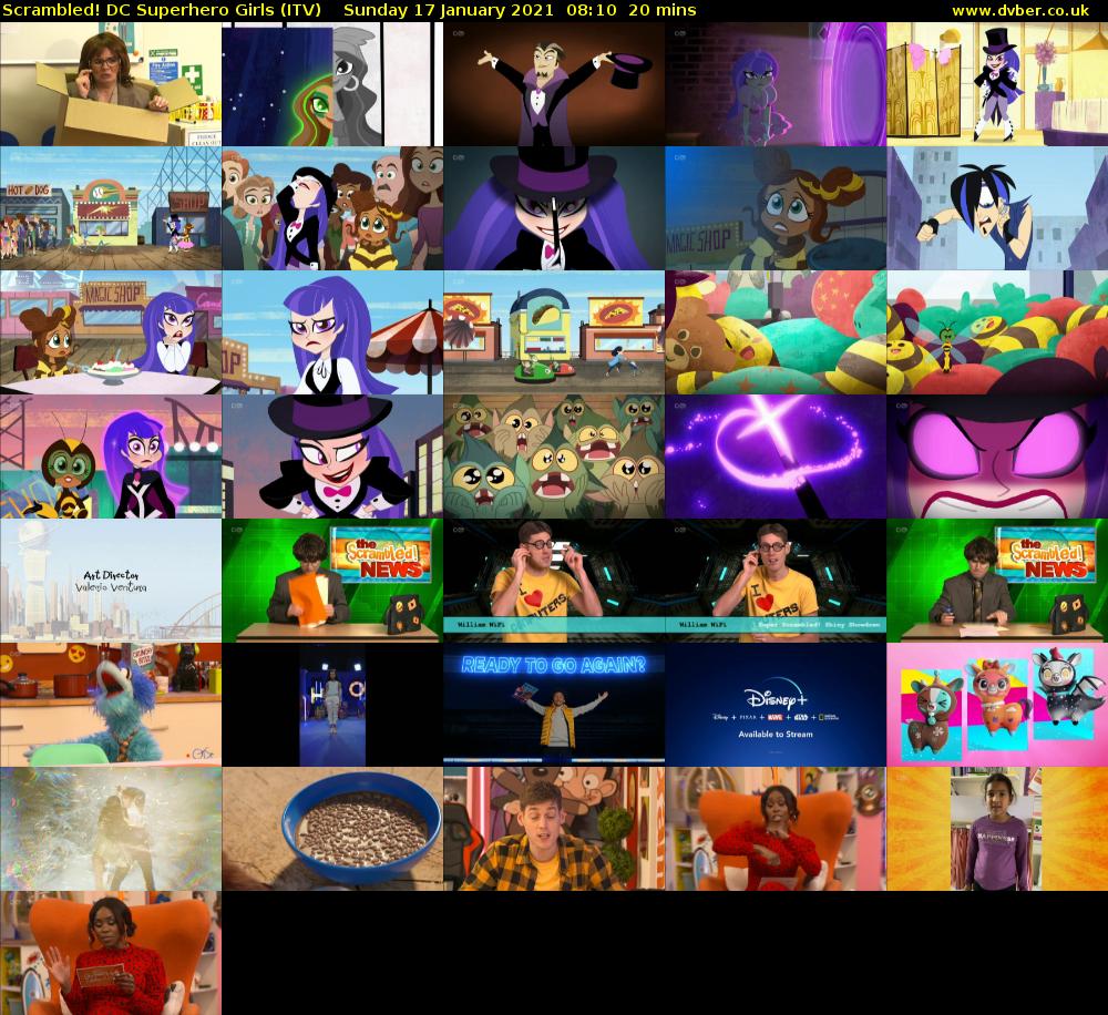 Scrambled! DC Superhero Girls (ITV) Sunday 17 January 2021 08:10 - 08:30