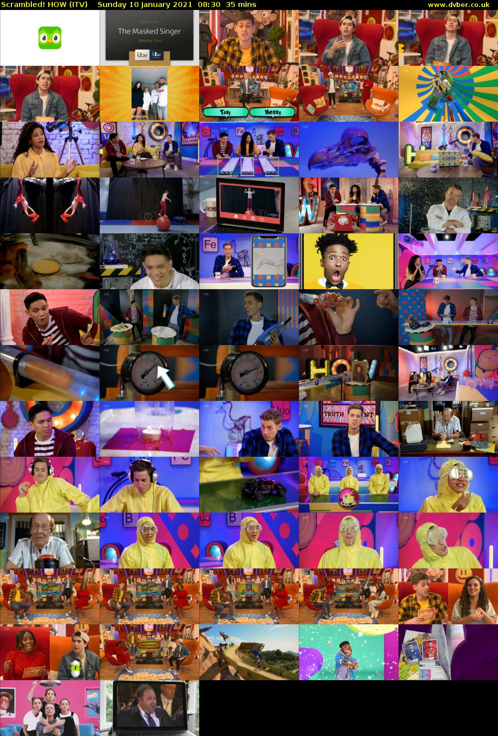 Scrambled! HOW (ITV) Sunday 10 January 2021 08:30 - 09:05