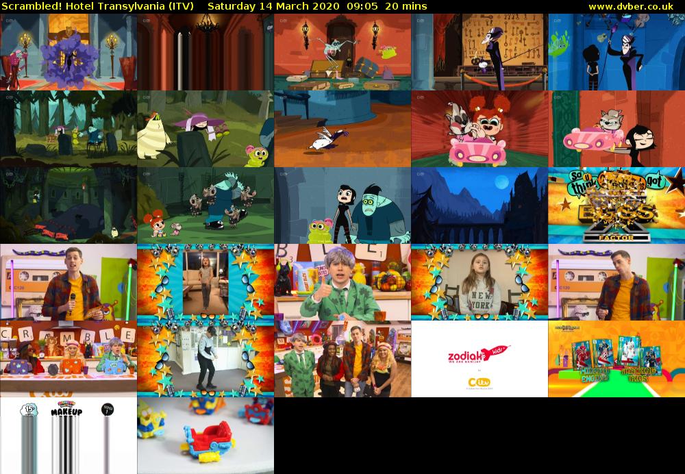 Scrambled! Hotel Transylvania (ITV) Saturday 14 March 2020 09:05 - 09:25