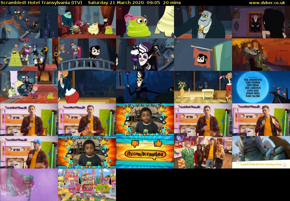 Scrambled! Hotel Transylvania (ITV) Saturday 21 March 2020 09:05 - 09:25