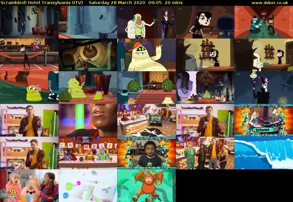 Scrambled! Hotel Transylvania (ITV) Saturday 28 March 2020 09:05 - 09:25