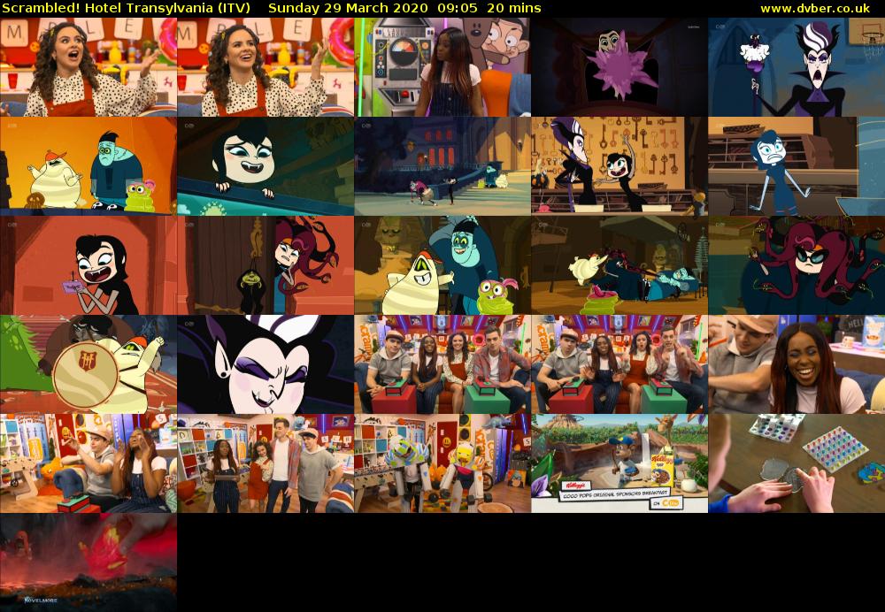 Scrambled! Hotel Transylvania (ITV) Sunday 29 March 2020 09:05 - 09:25