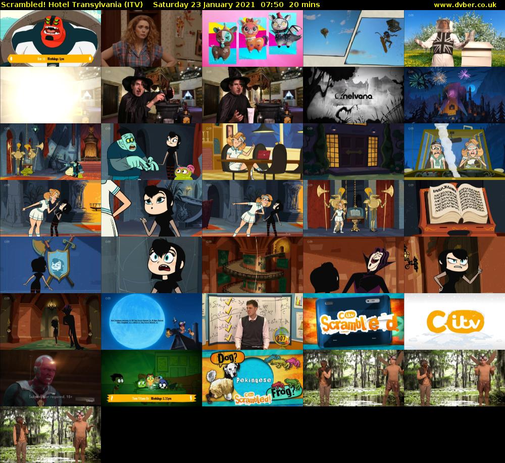 Scrambled! Hotel Transylvania (ITV) Saturday 23 January 2021 07:50 - 08:10
