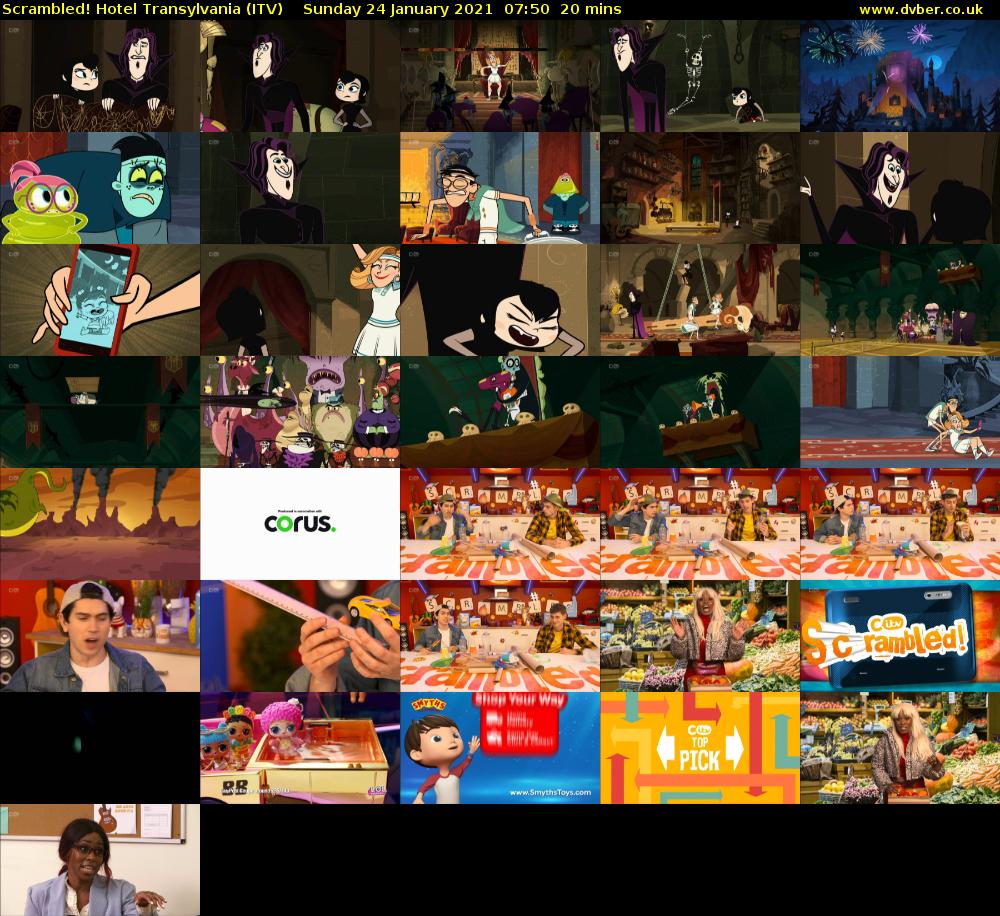 Scrambled! Hotel Transylvania (ITV) Sunday 24 January 2021 07:50 - 08:10
