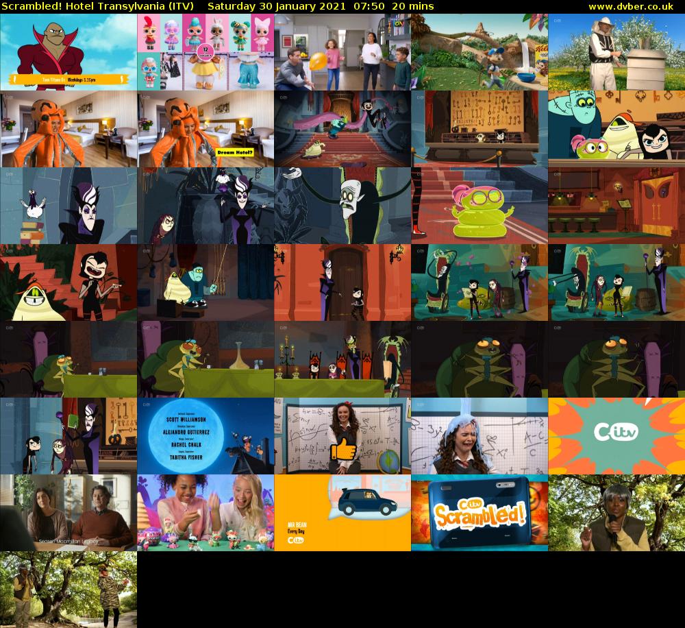 Scrambled! Hotel Transylvania (ITV) Saturday 30 January 2021 07:50 - 08:10