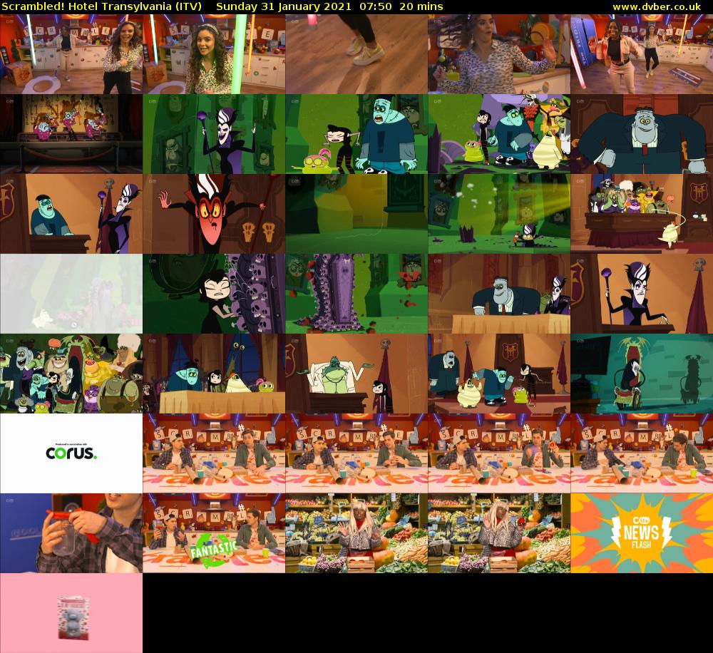 Scrambled! Hotel Transylvania (ITV) Sunday 31 January 2021 07:50 - 08:10