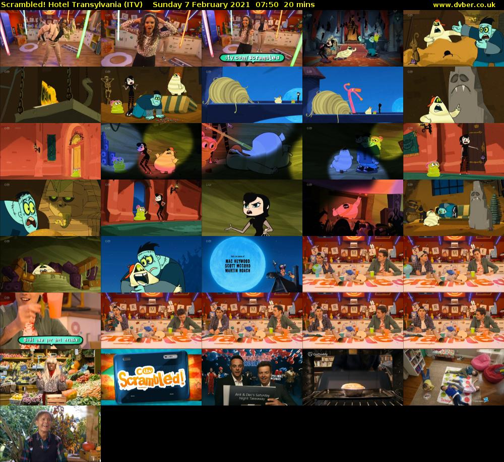 Scrambled! Hotel Transylvania (ITV) Sunday 7 February 2021 07:50 - 08:10
