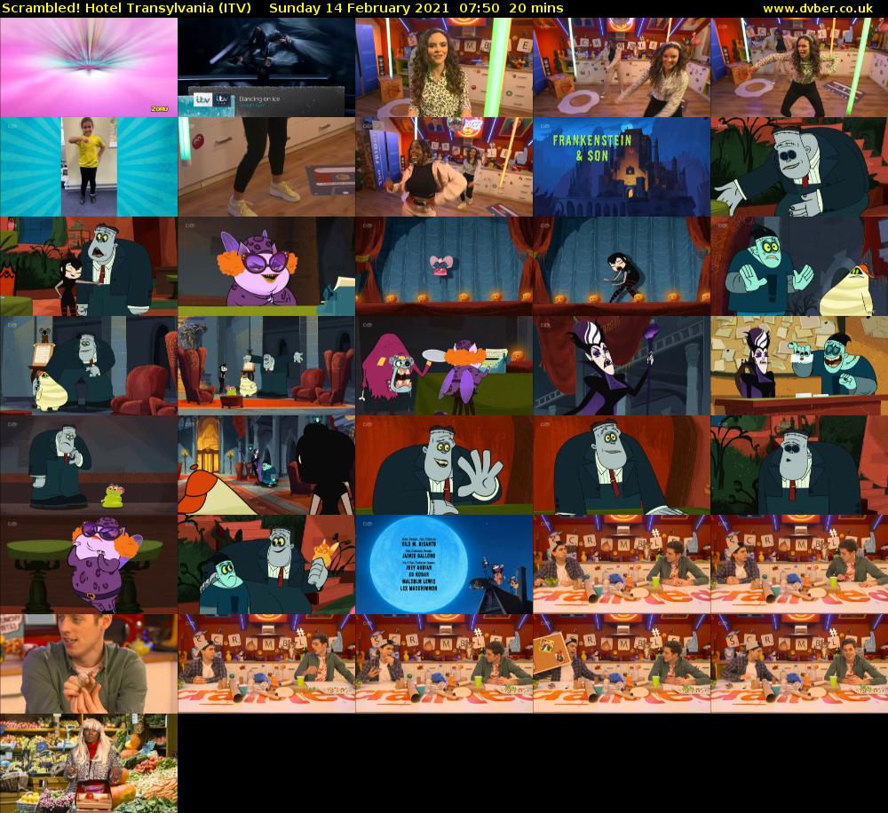 Scrambled! Hotel Transylvania (ITV) Sunday 14 February 2021 07:50 - 08:10