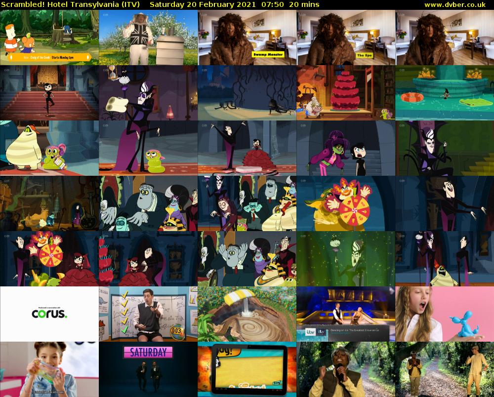 Scrambled! Hotel Transylvania (ITV) Saturday 20 February 2021 07:50 - 08:10