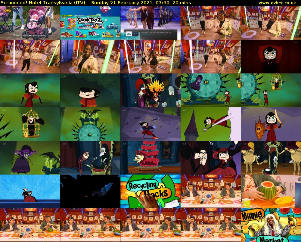Scrambled! Hotel Transylvania (ITV) Sunday 21 February 2021 07:50 - 08:10