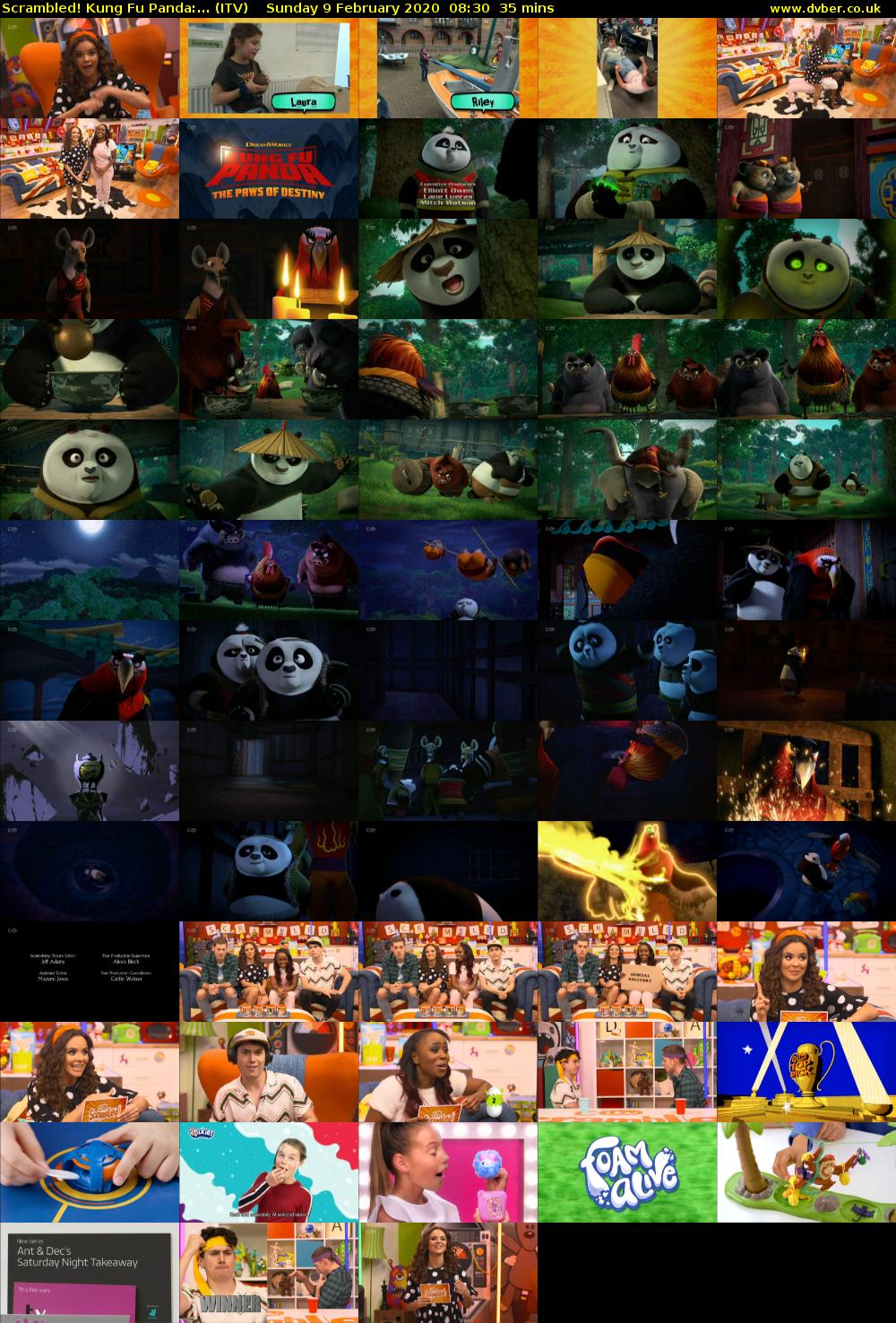 Scrambled! Kung Fu Panda:... (ITV) Sunday 9 February 2020 08:30 - 09:05