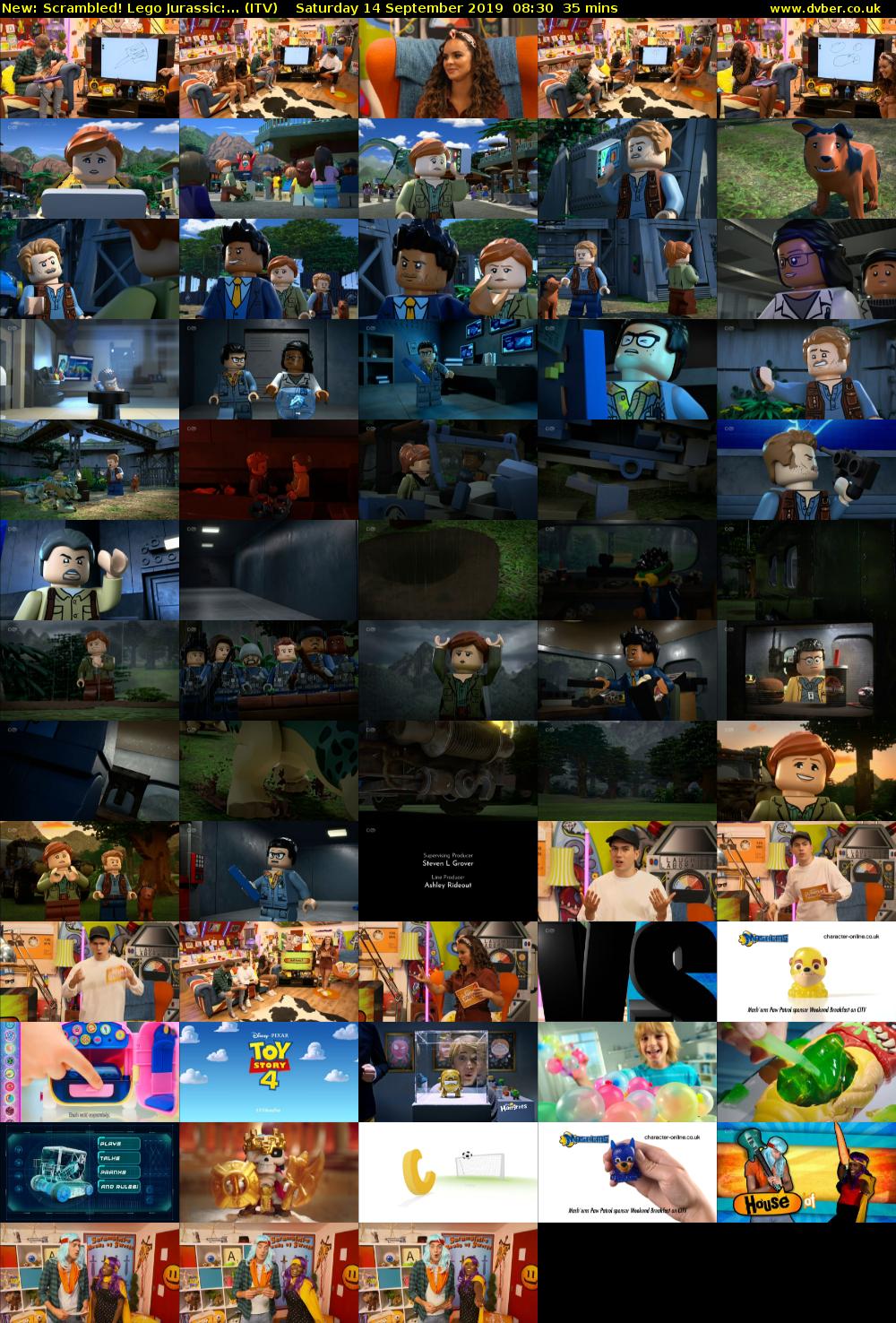 Scrambled! Lego Jurassic:... (ITV) Saturday 14 September 2019 08:30 - 09:05