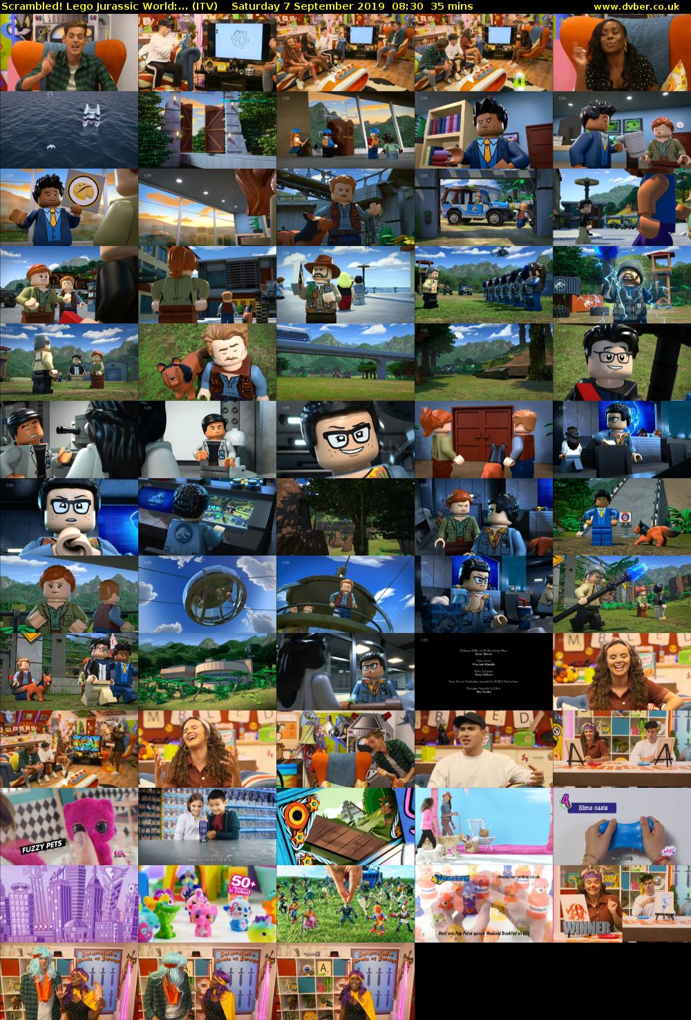Scrambled! Lego Jurassic World:... (ITV) Saturday 7 September 2019 08:30 - 09:05