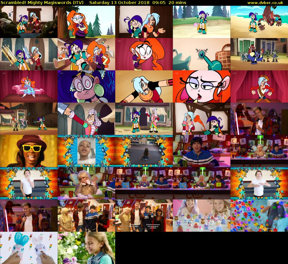 Scrambled! Mighty Magiswords (ITV) Saturday 13 October 2018 09:05 - 09:25