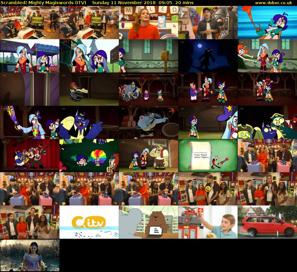 Scrambled! Mighty Magiswords (ITV) Sunday 11 November 2018 09:05 - 09:25