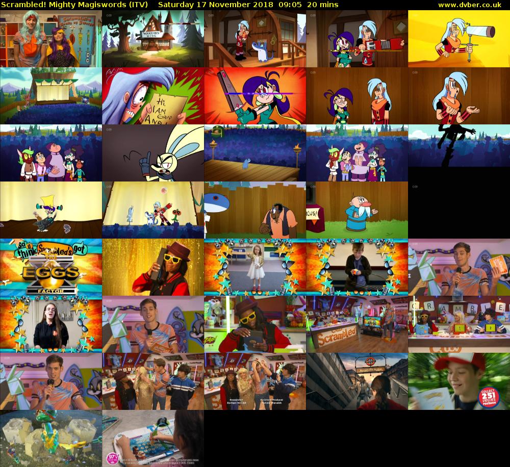 Scrambled! Mighty Magiswords (ITV) Saturday 17 November 2018 09:05 - 09:25