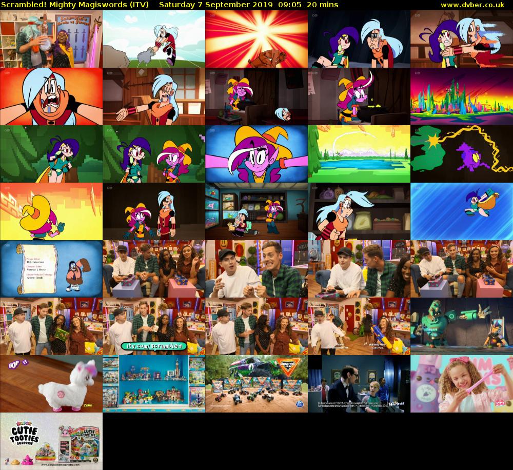 Scrambled! Mighty Magiswords (ITV) Saturday 7 September 2019 09:05 - 09:25