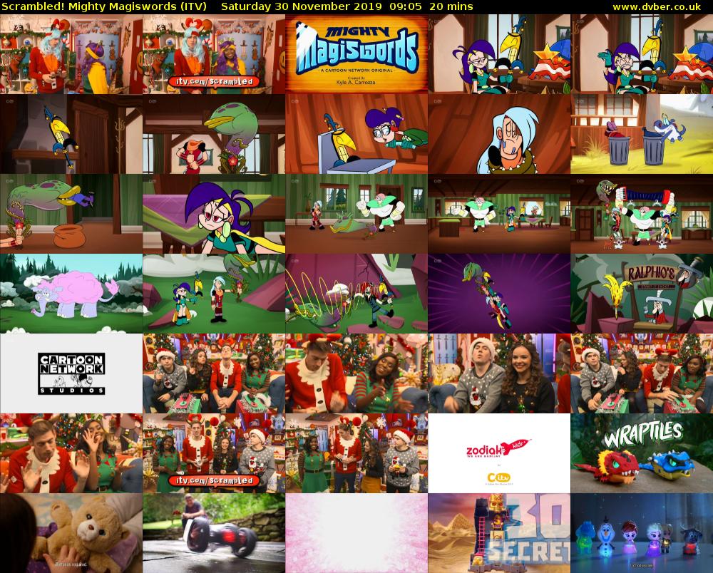Scrambled! Mighty Magiswords (ITV) Saturday 30 November 2019 09:05 - 09:25