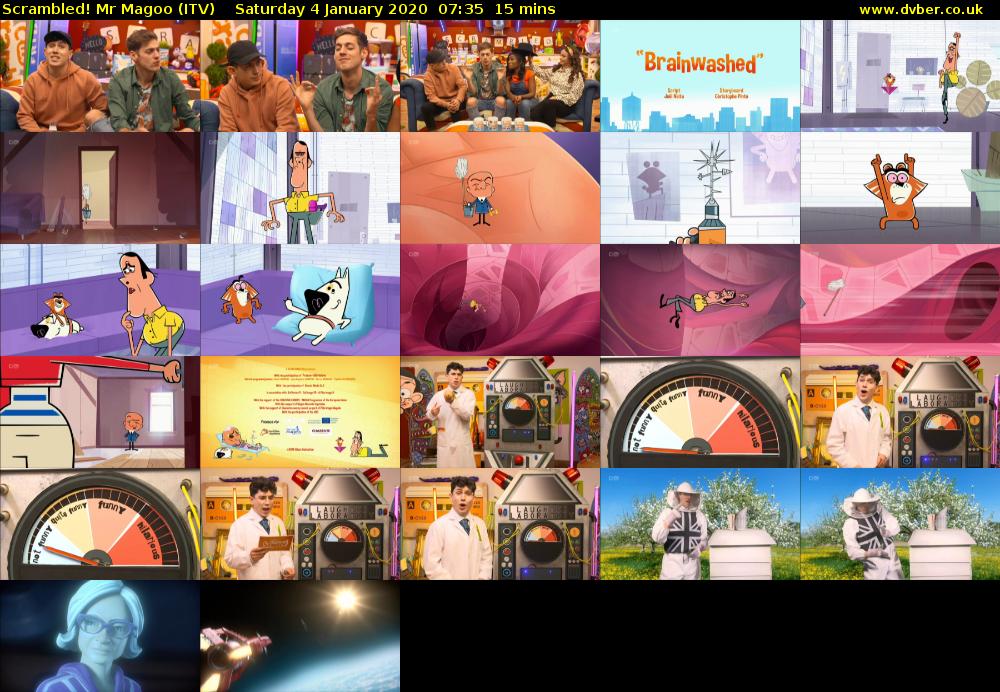 Scrambled! Mr Magoo (ITV) Saturday 4 January 2020 07:35 - 07:50