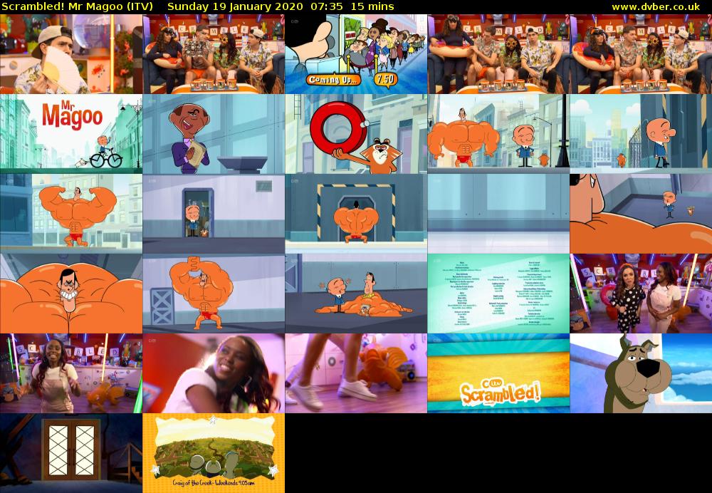 Scrambled! Mr Magoo (ITV) Sunday 19 January 2020 07:35 - 07:50