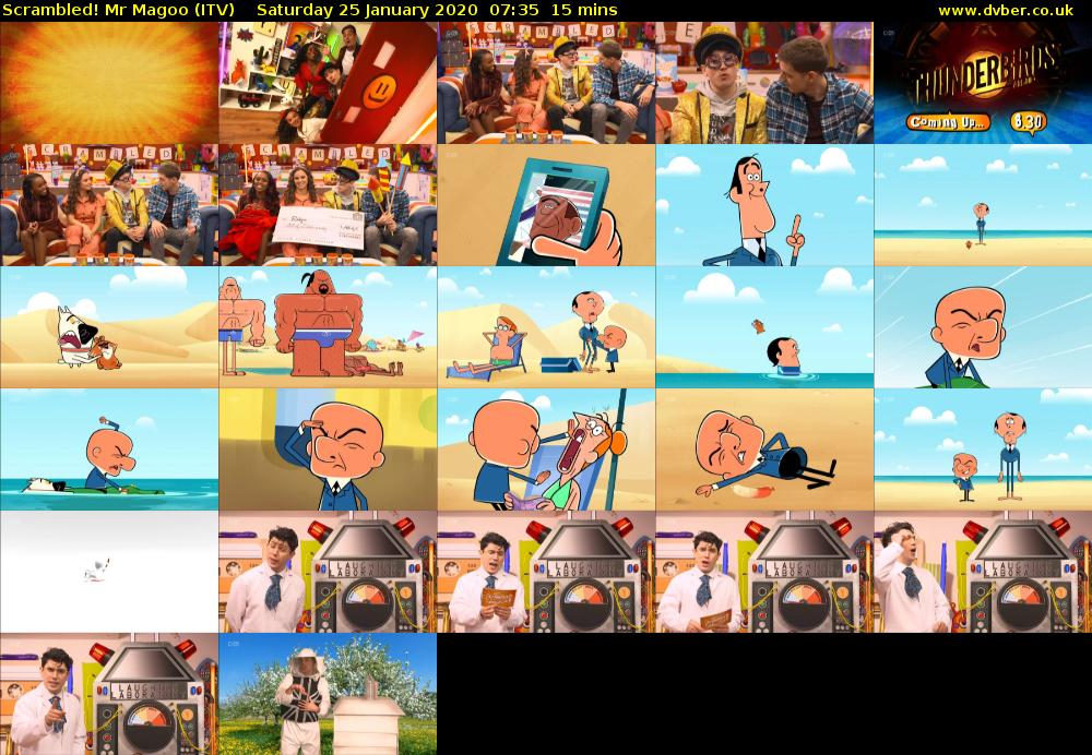 Scrambled! Mr Magoo (ITV) Saturday 25 January 2020 07:35 - 07:50