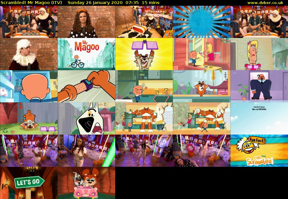 Scrambled! Mr Magoo (ITV) Sunday 26 January 2020 07:35 - 07:50