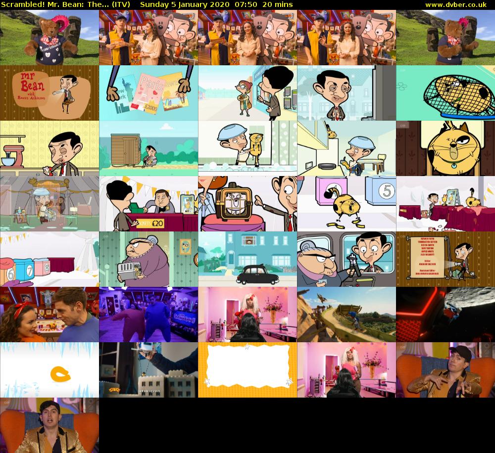 Scrambled! Mr. Bean: The... (ITV) Sunday 5 January 2020 07:50 - 08:10
