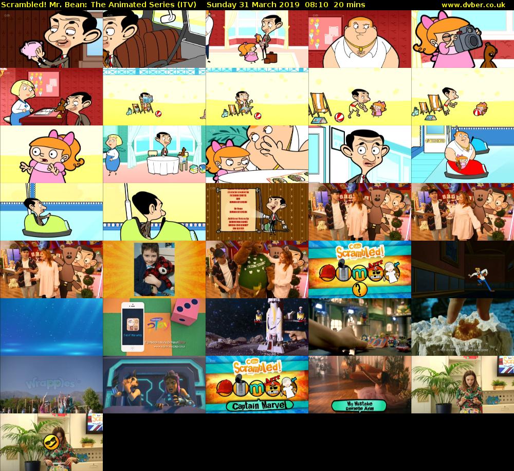 Scrambled! Mr. Bean: The Animated Series (ITV) Sunday 31 March 2019 08:10 - 08:30