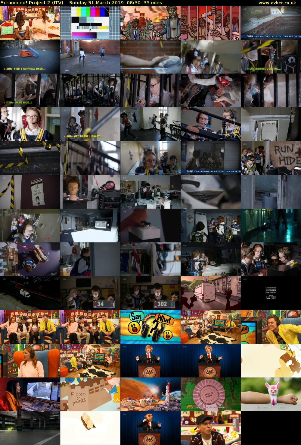Scrambled! Project Z (ITV) Sunday 31 March 2019 08:30 - 09:05