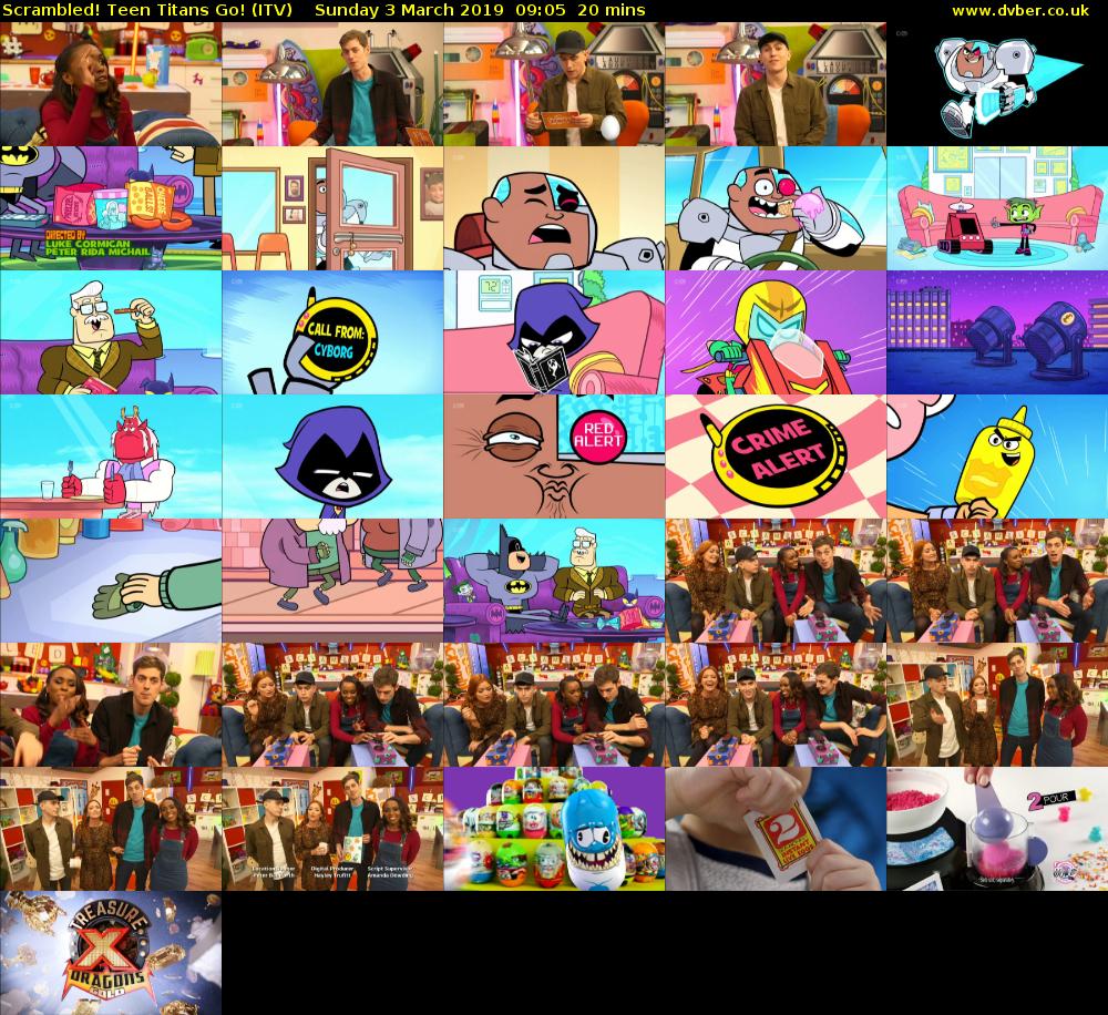 Scrambled! Teen Titans Go! (ITV) Sunday 3 March 2019 09:05 - 09:25