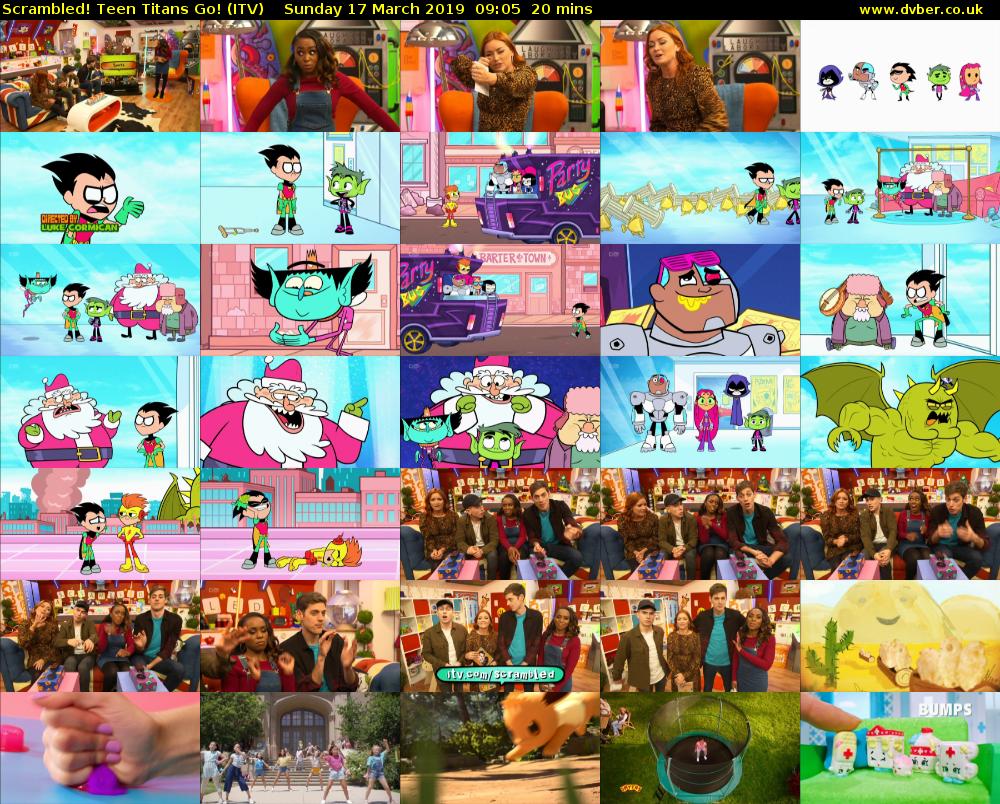 Scrambled! Teen Titans Go! (ITV) Sunday 17 March 2019 09:05 - 09:25