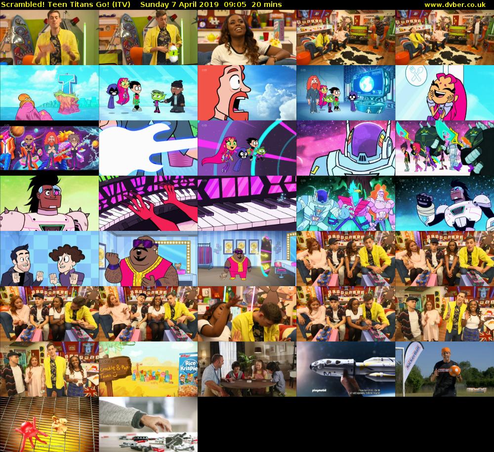 Scrambled! Teen Titans Go! (ITV) Sunday 7 April 2019 09:05 - 09:25