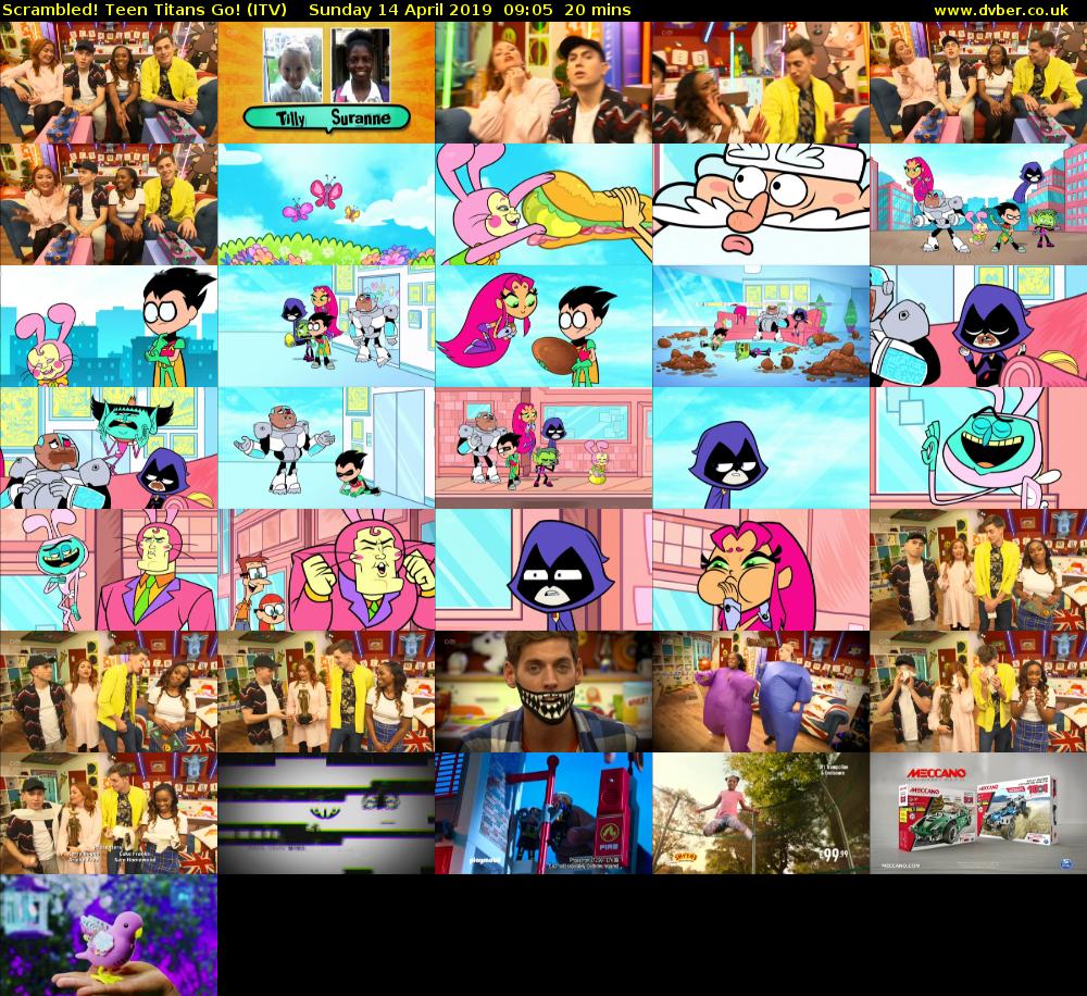 Scrambled! Teen Titans Go! (ITV) Sunday 14 April 2019 09:05 - 09:25